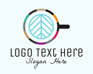 Tea Cup - Organic Leaf Coffee Latte logo design