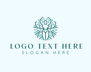 Herbal - Eco Woman Tree logo design