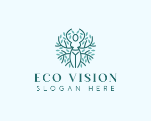 Eco Woman Tree logo design