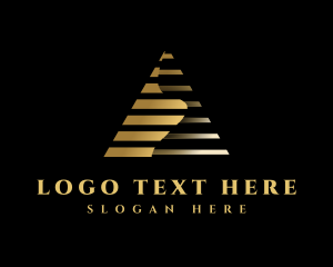 Luxury - Gold Abstract Pyramid logo design