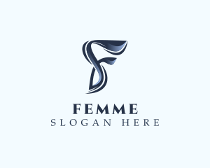 Aesthetic Wellness Spa Letter F logo design