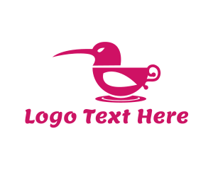 Tea - Hummingbird Cup Cafe logo design