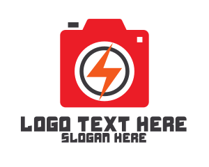 Gadget - Thunder Lens Camera logo design