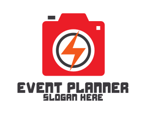 Flash - Thunder Lens Camera logo design