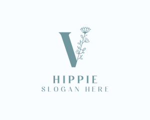 Organic - Organic Floral Letter V logo design