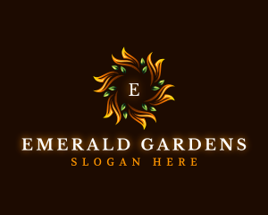 Sun Leaf Gardening logo design