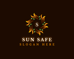 Sun Leaf Gardening logo design