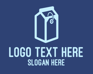 Supermarket - Milk Carton Price Tag logo design