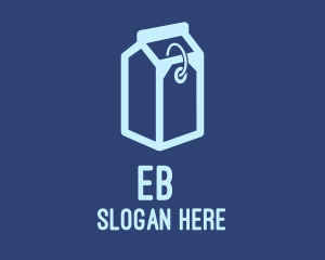 Milk Carton Price Tag  Logo