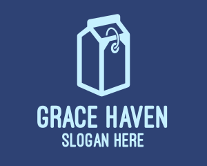 Milk Carton Price Tag  Logo