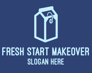 Milk Carton Price Tag  logo design