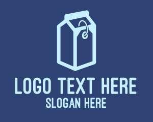 Milk Carton Price Tag  Logo