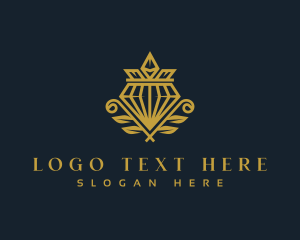 King - Royal Diamond Wreath logo design