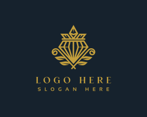 Queen - Royal Diamond Wreath logo design