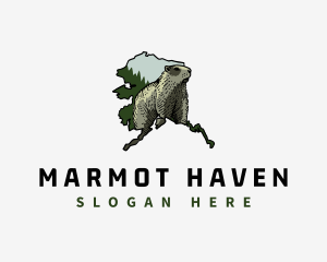 Alaska Marmot Animal logo design