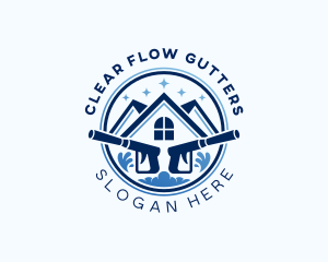 Gutter Clean Pressure Washer logo design