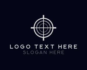 Gun Store - Sniper Target Crosshair logo design