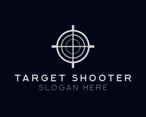 Shooter - Sniper Target Crosshair logo design