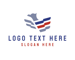 Stars And Stripes - Eagle Wings Aviation logo design