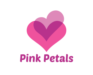 Pink Hearts Romance logo design