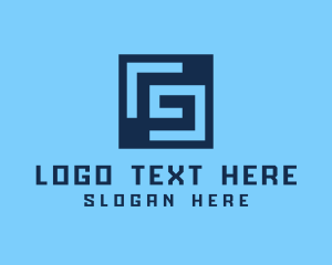 Letter Pj - Maze Tech Letter G logo design