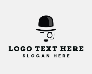 Fashion - Gentlemen Bowler Hat logo design