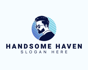 Handsome - Masculine Beard Barber logo design
