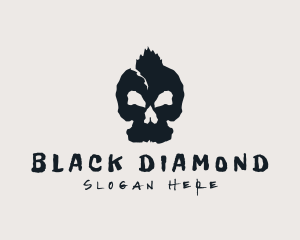 Rock Band Skull Tattoo logo design