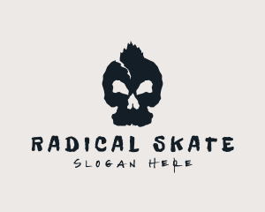 Rock Band Skull Tattoo logo design