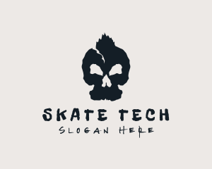 Rock Band Skull Tattoo logo design