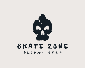 Rock Band Skull Tattoo logo design