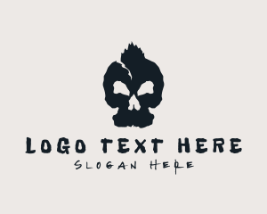 Rock Band Skull Tattoo Logo