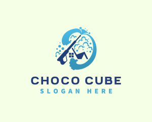 Cleaning - Pressure Wash Cleaning Wave logo design