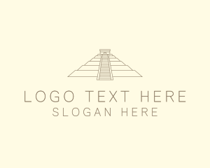 Tour - Mayan Pyramid History logo design