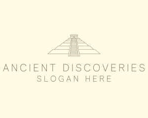 Mayan Pyramid History logo design