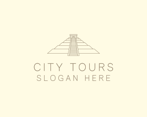 Sightseeing - Mayan Pyramid History logo design