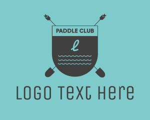 Paddle - Beach Club Emblem logo design