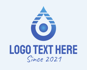 Droplet - Blue Gradient Liquid logo design
