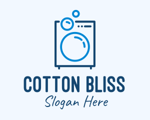 Washing Machine Line Art logo design