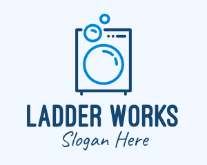 Washing Machine Line Art logo design