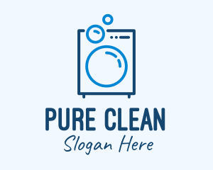 Detergent - Washing Machine Line Art logo design