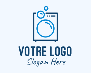 Cleaning - Washing Machine Line Art logo design