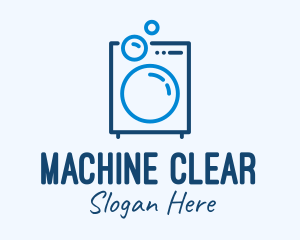Washing Machine Line Art logo design