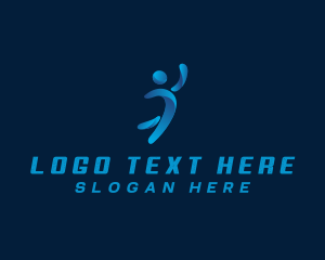 Volleyball - Athletic Sports Player logo design