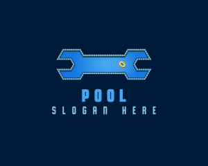 Pool Wrench Plumbing logo design
