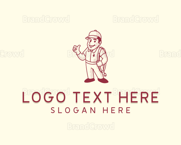 Retro Electrician Handyman Logo