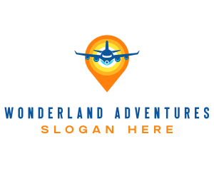 Sunset Airplane Travel logo design