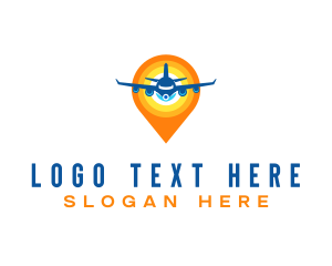 Landmark - Sunset Airplane Travel logo design