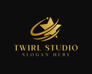 Star Swoosh Art Studio logo design