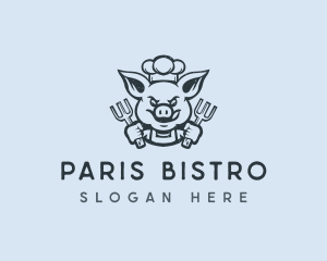 Pork Pig Chef logo design